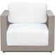 Tavira Greige / Stinson White Outdoor Armchair